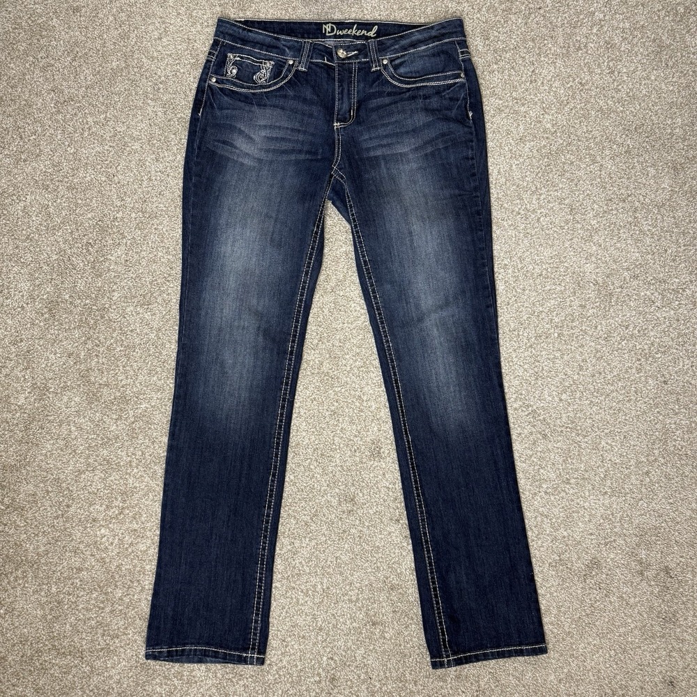 ND Weekend Women's Jeans Size 34x32 (Tag 10) Embroidered Bling Pockets